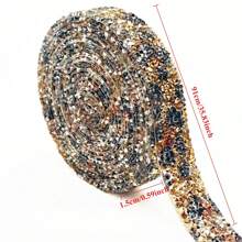 1 Roll Rhinestone Sticker Strip, Self-Adhesive Decorative Rhinestone Tape For DIY Craft, Suitable For Clothing, Shoes, Bags, Vehicles, Phones, Weddings, Mother's Day, Graduation, Back To School Gifts
