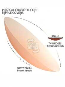 2/6 件可重复使用硅胶乳头贴，无缝隐形自粘防凸乳贴，适用于女士内衣和内衣配件 - 彩色 - 查看 6