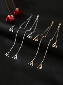 1 Pair Women's Bling Rhinestone Shoulder Strap Elegant Copper Body Chain Sexy Invisible Bra Strap For Rave - Multicolor - View 3