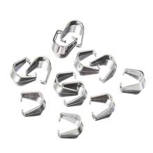 50pcs Minimalist Stainless Steel Sunflower Seed Buckle Pendant Necklace DIY Jewelry Accessories - Button - View 2
