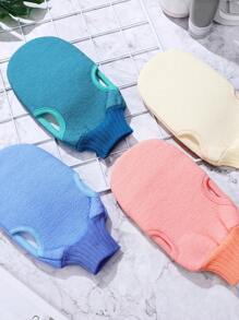 3 Stücke Peeling Körper Bade Bürsten Handschuhe, Abschuppen Handschuhe zum Entfernen von Abgestorbener Haut, doppelseitige Körper Reinigungstools für SPA Schaummassage, Peeling Handtücher, umkehrbare Badehandschuhe zum Peelen, geeignet für Spa, Massage und Körperpeeling, Körperpeeling Bad Accessoires, Abgestorbene Haut Entferner und Gesichtsmassage, grün, rosa und blau, Tasche, Organizer, Aufbewahrung, Haarclips