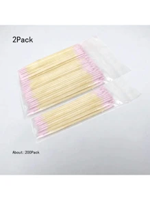 100/200/300/500/2000/5000 que tẩy sơn móng tay hai đầu, dụng cụ tẩy trang lông mày hai đầu nhỏ, khoảng 100 que/gói (đóng gói theo gói 1/2/3/5) - Nhiều màu - Xem 10