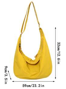 [Brand] Similar New Large Capacity Waterproof Sling Bag Casual Versatile Shoulder Bag, Fashion Student School Work Travel Couple Clutch - Multicolor - View 14