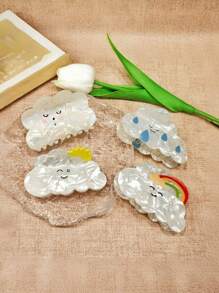 有趣的树脂云发夹，适合优雅的头发，非常适合女性的发夹，适合日常生活的所有装饰 - 彩色 - 查看 6