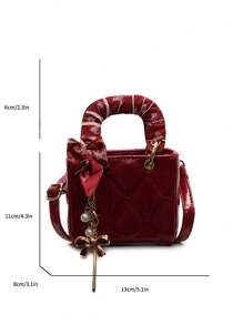 Sac à bandoulière carré mini, polyvalent et casual pour femmes. Look de luxe et chic