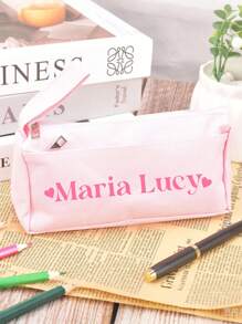 Personalized Double-Layer Pencil Case, Customized Large Capacity Pencil Box, Minimalist Stationery Pencil Case, School Supplies, Back To School Season, School Supplies, Back To School Stores, Multi-Functional, Unique, Customized, Employees, Clients, Students, Business/Work/Office, School Supplies, Teenagers, Middle School, High School, College, Freshmen, Sophomores, Lower Grade Students, Comfortable Desert Autumn Style, Office Decor - Multicolor - View 6
