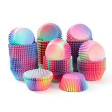 LIFETALK LIFETALK New Arravie Dreamy Colors Paper Cupcake Liners Wedding Birthday Christmas Cup Cake Cups Paper Muffin Cups
