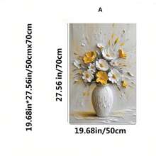 1PC Elegant Flowers Canvas Art Print, No Framed Wall Arts Decoration For Living Room, Bedroom, Kitchen, Office, Cafe - Ideal Birthday And Holiday Gift, Art Botanical Flowers Posters Gifts Graduation