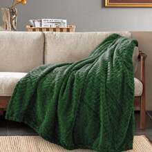 Soft Fleece Blankets, Ultra Cozy Flannel Throw Blankets For Adults, Lightweight And Washable Blanket Perfect For Couch, Sofa, Bed, Or Office Use, Warm Plush Blankets Ideal For All Seasons (50 X 60 Inches, Green Shade)
