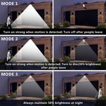 4/8Pcs 99000LM Solar Street Lights Motion Sensor Security Solar Flood Lights Outdoor Road Wall Lamp With 3 Lighting Modes For Front Door, Garden, Yard, Garage, Path - Solar Wall Lights - 2個 - 查看 6