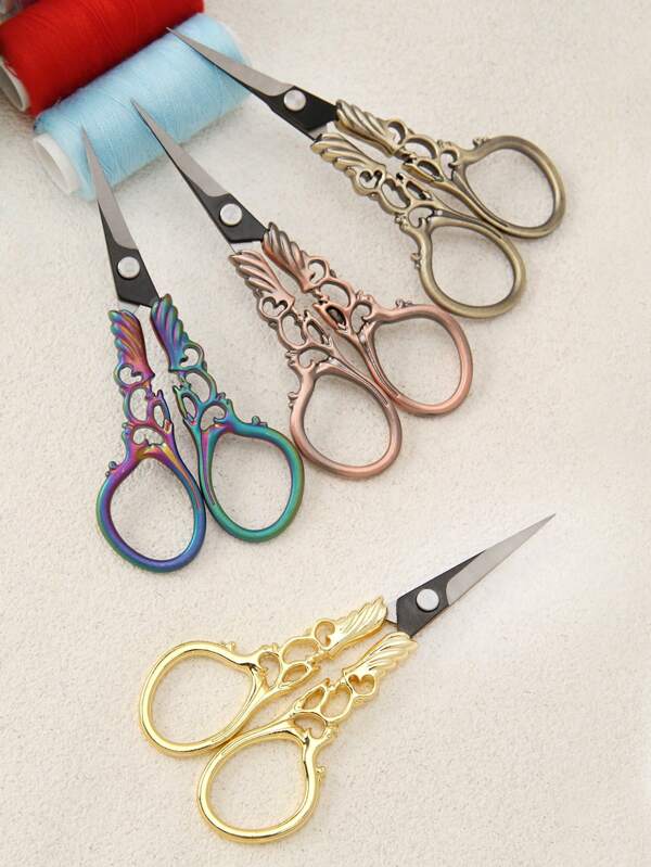Edelstahl Nähschere, Stickerei- und Stoffschere, Schneider- und Handwerker-Nähschere, vintage Schneider-Stickerei-Stoff-Trimmer, Schnurrbart-Schere, Näharbeit-Schere, Stickerei-Näharbeit-Handwerkszeug, Mini-Teekunst-Schere, Büro- und Schreibwaren-Werkzeuge, geeignet für DIY-Kunst und Handwerksarbeiten, Haushalts-Nähschere, Nähzubehör
