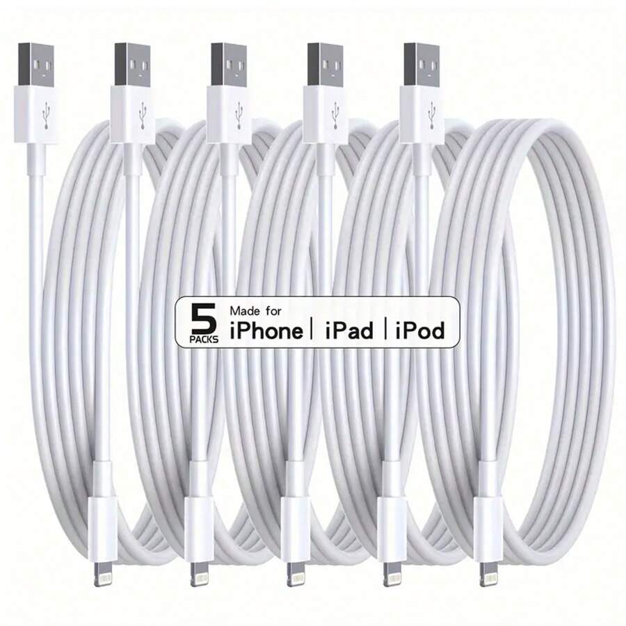 1/3/5 Packs 20W USB To Lightning 3.3Ft/100cm Fast Charging Data Cables Compatible With IPhone 14/13/12/11 Pro Max Plus/8/7 Plus Charging Accessories