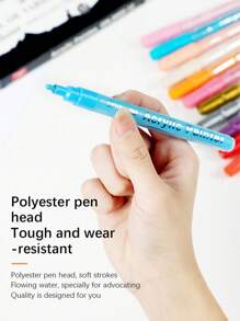 1pc Acrylic Marker Pen For Body Painting, Ceramic Decoration, DIY Photo Album, Graffiti, Art Supplies, Multiple Colors And Styles Available