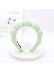 1 pieza Diadema con forma de nube simple de esponja para mujeres, diadema de verano para lavado de cabello y peinado, accesorios rosas, diadema, diadema para el cabello, diadema para el cuidado de la piel