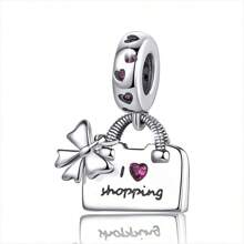 镀银饰品适合女性 DIY 吊坠、手链和项链，是情人节、母亲节的理想礼物 - 銀色 - 查看 10