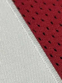 Men's Baseball Jersey, Size 30, Red, Button Embroidered Sports T-Shirt - Red - View 3