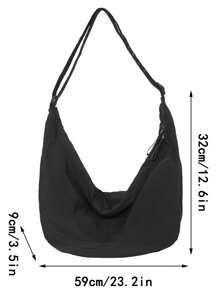 [Brand] Similar New Large Capacity Waterproof Sling Bag Casual Versatile Shoulder Bag, Fashion Student School Work Travel Couple Clutch - Multicolor - View 16