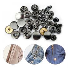 100 Sets Metal No Sewing Snap Fastener Button Press Stud Leather Bag Clothes Jacket Repair Rivet DIY