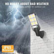 4/8Pcs 99000LM Solar Street Lights Motion Sensor Security Solar Flood Lights Outdoor Road Wall Lamp With 3 Lighting Modes For Front Door, Garden, Yard, Garage, Path - Solar Wall Lights - 2個 - 查看 4