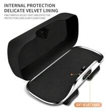 Portable Car Glasses Case, Car Driving Glasses Holder, Sunshade Glasses Box, Black Color