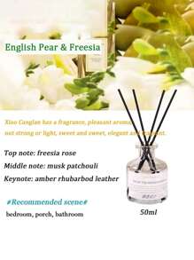 5pcs (1 Bottle Of Diffuser + 4 Volatile Sticks) Fireless Aromatherapy, Bedroom Decor, Indoor, Long-Lasting Fragrance, Essential Oils, Florals, Bedroom, Bathroom, Air Freshener, Fragrance Essential Oil Diffuser, Aromatherapy Set