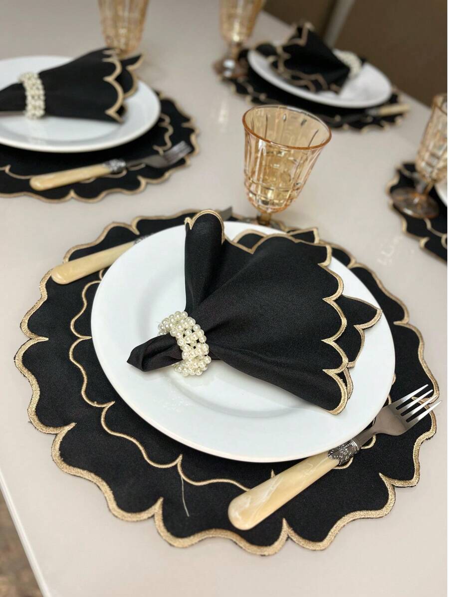 Mr Dias Kit Jogo Americano Florata 12 Pçs Souplats Mesa De 6 Lugares Mesa Posta Guardanapo Supla