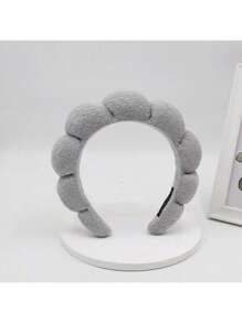 1 pieza Diadema con forma de nube simple de esponja para mujeres, diadema de verano para lavado de cabello y peinado, accesorios rosas, diadema, diadema para el cabello, diadema para el cuidado de la piel