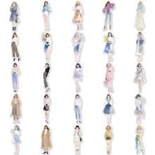 SCXXBSW 50pcs High Street Girls' Exquisite PET Material Stickers DIY Decorative Phone Cases Notebook Water Cups Waterproof Scrapbook Stickers - Multicolor - View 8