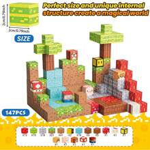 ODAPTO Bloques magnéticos para niños, juguetes de construcción con imanes, regalo actualizado de STEM y sensorial para cumpleaños, Pascua, juegos de regalo de 3 4 5 6 7 8 9 10 años para niños y niñas, juguetes de bloques de construcción