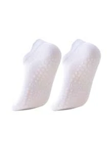 2/4 pary czarnych i białych krótkich skarpetek do jogi/pilatesu/tańca, oddychające, antypoślizgowe, miękkie i wygodne