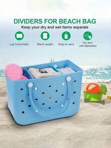 1pc Bogg Beach Bag Divider Divider Tray,Plastic Divided Tray For Perfect Beach Bag Organization And Space Division,Accessories Fit For Inserts Tray For Simply Southern Beach Bag,Organizing Your Bag And Divide Space - Multicolor - View 2