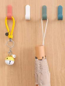 24pcs Strong Adhesive Wall Hooks, Practical Wall Mounted Hooks For Keys, Wall Decor, Towel, Hat, Shower, Kitchen, Living Room, Office, (Available In 24/12/6/2pcs) - Multicolor - View 3