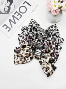 1/4PCS Colorful Leopard Print Bow Hair Clip For Girls And Women, Fashionable, Elegant And Personalized, The Best Gift, Mother's Day, Fashionable Hair Clip, Suitable For Parties Claw Clips Hair Claws Hair Barrettes