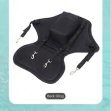 Multifunctional Swivel Seat With Backrest And Lumbar Support For Surfboard, Kayak, Fishing, Inflatable Boat, Aluminum Alloy Frame, Thick Webbing, Beach Essentials, Beach Accessories, Pool Float - Black - View 9