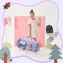 Girl's Travel Suitcase Set For Girls Travel Backpack For Elementary Students Backpack To School Supplies Duffel Bag Girls Travel Bag Gifts Overnight Bag For Girls Tote Bag Sleepover Bag