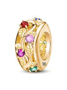 1 件 925 纯银时尚星星月亮大本钟爱心天使串珠适合手链 DIY 女士珠宝