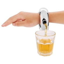 1pc Bracelet Wine Bottle Hidden Portable Wine Bottle, 3.5 Oz/100ml Stainless Steel Bangle Bottle For Wedding, Bridesmaid, Birthday, Bridal Shower, St, Patrick Party Gift, Ladies Wrist Jewelry Camping Bar Equipment