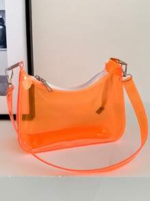 Transparent Shoulder Bag, Stadium Approved Clear Bag For Concerts, Unisex Sports Events PVC Bag