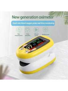 Oxímetro digital recargable que controla simultáneamente la saturación de oxígeno, la frecuencia del pulso y la PI para realizar pruebas y controles diarios Fácil de usar Cómodo de llevar (amarillo, rojo, azul). - Amarillo - Ver 6
