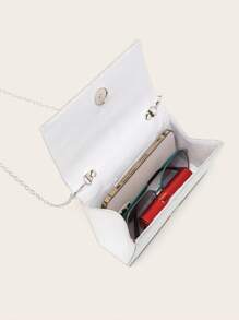 女士水钻首饰 闪亮奢华水钻首饰套装 闪亮项链耳环手链套装 时尚银色水钻手提包 宴会包 手提包 婚礼派对 新娘钱包手提包 宴会手提包 - 銀色 - 查看 10