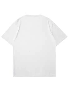 Camiseta de manga corta con cuello en V de unicolor y versátil para hombres