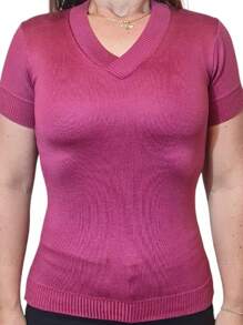 Women's Short Sleeve Blouse | Short Sleeve Blouse | Summer Blouse | Short Sleeve Elastane Blouse - Xem 4