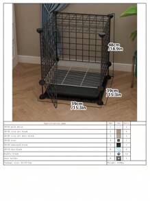 Pomeranian Teddy Small Dog Fence, Indoor Home Pet Anti-Escape Iron Wire Fence, Corgi Blue Iron Dog Cage