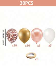 30 قطعة بالون مطاطي مطرز بنيران وأنتيكات معدنية قطر 12 إنش لحفلات الأعياد والأعراس والتزيين