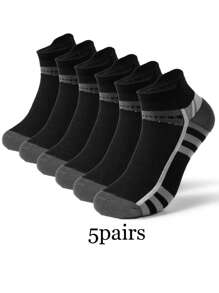 5/3/1 Par de Meias Esportivas Masculinas, Meias Casuais Respiráveis no Tornozelo, Meias de Corrida Absorventes de Suor, Meias de Basquete Confortáveis, Primavera/Verão