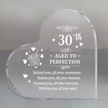 Inspirational 50th Birthday Gift - Art Decor Style Acrylic Pedestal With Motivational Message - Elegant Clear Acrylic Keepsake For Family, Friends, Loved Ones - No Electricity Needed