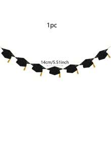 1 pieza Bandera decorativa para graduación 2025 con brillo, Felicitaciones Graduado, con borla, bandera de felicitaciones para fiesta de graduación universitaria