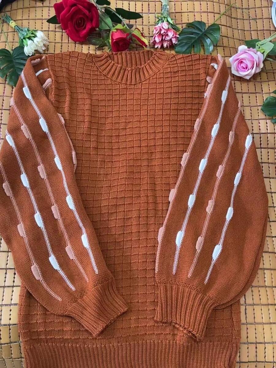 Women Sweaters - 棕色 - 查看 1