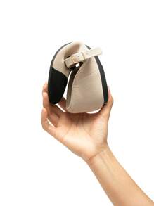 Women's Mary Jane Ballet Flat Shoes Dressy Foldable Knit Flats With Arch Support Comfortable For Casual Work Office - Apricot - View 5