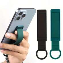 [Sicherer Handygriff mit Ring] Multifunktionaler Handygriff mit gleitendem Fingerring, klappbarer Ständer, wasserbeständiges TPU-Material, sicherer Griff und Tischhalterung als Zubehör für Smartphones